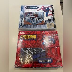 2 Spider-Man full bed skirts